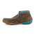 Twisted X Womens Driving Moc Bomber/Turquoise Leather Chukka Boots
