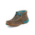 Twisted X Womens Driving Moc Bomber/Turquoise Leather Chukka Boots