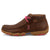 Twisted X Womens Chukka Driving Moc Quilted Dark Tan/Pink Leather Work Boots