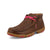 Twisted X Womens Chukka Driving Moc Quilted Dark Tan/Pink Leather Work Boots