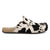 Twisted X Womens Easy-Wearing Black/White Cowhide Mules Shoes