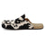 Twisted X Womens Easy-Wearing Black/White Cowhide Mules Shoes