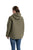 Berne Womens Softstone Micro-Duck Hooded Burnt Olive Cotton Blend Coat
