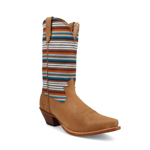 Twisted X Womens 11in Hooey Inca Gold/Orange Serape Leather 11in Cowboy Boots
