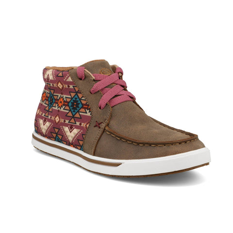 Twisted X Womens Hooey Loper Bomber/Mauve Leather Southwest Chukka Boots