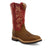 Twisted X Womens 11in Western ST Distressed Latigo/Red Leather Work Boots