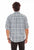 Scully Mens Worn Outs Plaid Blue 100% Cotton S/S Shirt