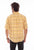 Scully Mens Worn Outs Plaid Yellow 100% Cotton S/S Shirt