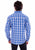 Scully Mens Worn Outs Plaid Blue 100% Cotton L/S Shirt