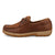 Twisted X Womens Driving Moc Rustic Brown Leather Cow Skull Boat Shoes