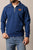 Kimes Ranch Mens Wicklow Indigo Cotton Blend 1/4 Zip Sweater