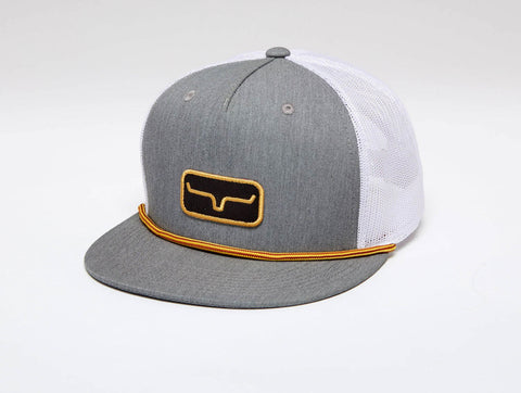Kimes Ranch Unisex Workhard Grey Heather Cotton Twill Trucker Cap