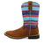 Twisted X Youth Unisex Hooey Serape Saddle/Blue Multi Leather Cowboy Boots