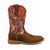 Twisted X Youth Girls Hooey Floral Rustic Brown/Red Leather Cowboy Boots