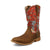Twisted X Youth Girls Hooey Floral Rustic Brown/Red Leather Cowboy Boots