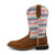 Twisted X Youth Girls Top Hand Serape Pecan/Multi Leather Cowboy Boots