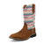 Twisted X Youth Girls Top Hand Serape Pecan/Multi Leather Cowboy Boots