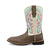 Twisted X Kids Unisex Top Hand Desert Taupe/Cucumber Leather Cowboy Boots