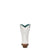 Corral Womens Embroidery Snip Toe Ankle White Cowhide 8.5in Cowboy Boots