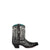 Corral Womens Crystals Fringe Ankle Snip Black Cowhide 8in Cowboy Boots
