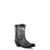 Corral Womens Crystals Fringe Ankle Snip Black Cowhide 8in Cowboy Boots
