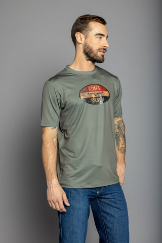 Kimes Ranch Mens American Standard Tech Tee Sage Polyester Blend S/S T-Shirt
