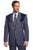 Circle S Mens Heather Navy Polyester Boise Sportcoat Western 52 LX