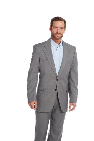 Circle S Mens Steel Grey Polyester Sportcoat Lubbock 52LX