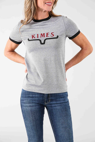 Kimes Ranch Womens Fast Tech T Grey Heather Polyester Blend S/S T-Shirt