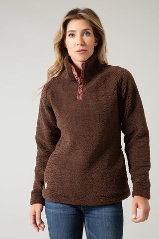 Kimes Ranch Womens Fozzie Pullover Dark Brown 100% Polyester Sweatshirt