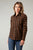 Kimes Ranch Womens Garrison Brown Cotton Blend L/S Shirt