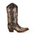 Circle G Ladies Embroidery Black Cowhide Leather Cowgirl Boots