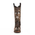 Circle G Ladies Embroidery Black Cowhide Leather Cowgirl Boots