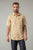 Kimes Ranch Mens Linville Solid Khaki Cotton Blend S/S Shirt