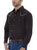 Ely and Walker Mens Contrast Piping Western Black Poly/Cotton L/S Shirt