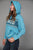 Kimes Ranch Womens North Star Hoodie Light Turquoise Cotton Blend L/S
