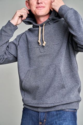 Kimes Ranch Mens Prescott Tech Hood Charcoal Heather 100% Polyester Hoodie