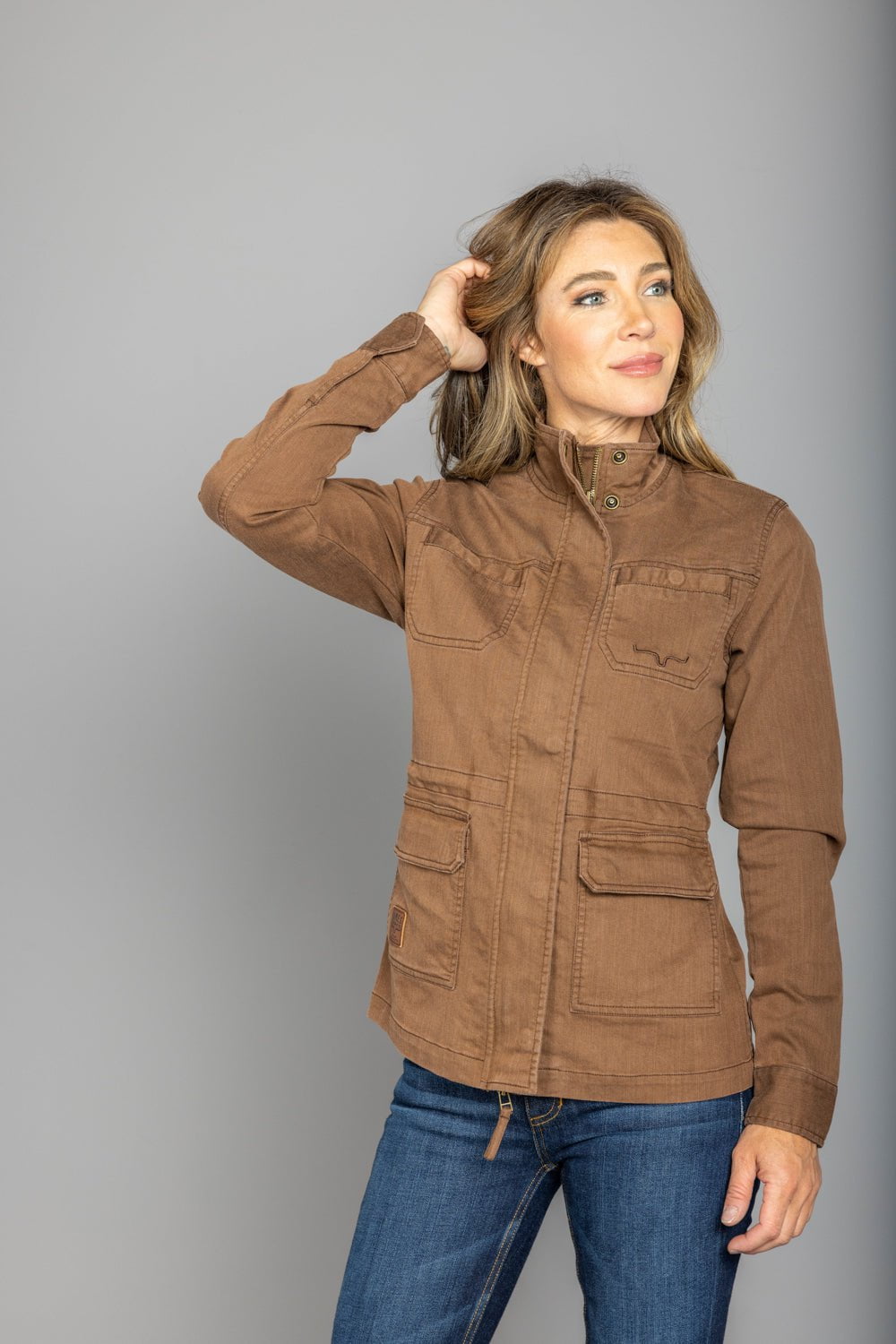 Womens cotton utility jacket hotsell