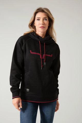 Kimes Ranch Womens Two Scoops Black Cotton Blend Hoodie