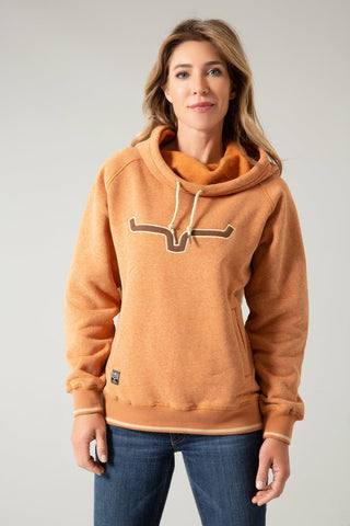 Kimes Ranch Womens Two Scoops Rusty Heather Cotton Blend Hoodie