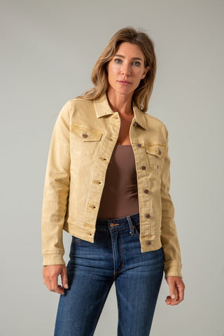 Kimes Ranch Womens Winslow Trucker Pale Khaki 100% Cotton Cotton Jacket