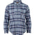 Rocky Mens Worksmart Button Down Navy Plaid 100% Cotton L/S Shirt