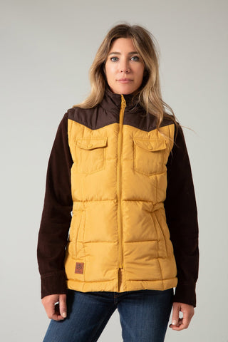 Kimes Ranch Womens Wyldfire Mustard 100% Polyester Softshell Vest