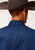 Roper Mens Denim Blue Cotton Blend Broadcloth L/S Shirt