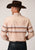 Roper Mens Tan/Brown Cotton Blend Border Stripe L/S Shirt