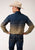Roper Mens Navy/Khaki Cotton Blend Border Stripe L/S Shirt