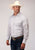 Roper Mens Grey/White Cotton Blend Stripe L/S Shirt
