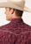 Roper Mens Brick Red Cotton Blend Cream L/S Retro Shirt