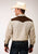 Roper Mens Cream/Brown Cotton Blend Wallpaper L/S Fancy Shirt