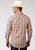 Roper Mens Brown/Rust Cotton Blend Plaid L/S Shirt